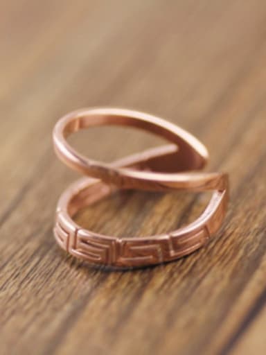 Women Rose Gold Plated Open Ring