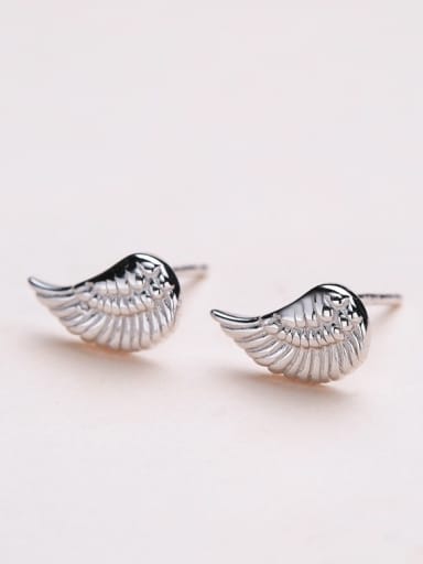 925 Silver Exquisite Wings Shaped stud Earring