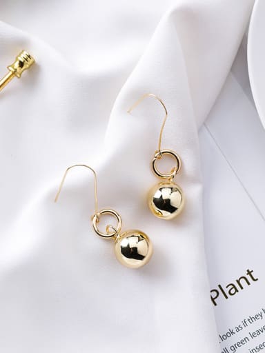 Alloy With Gold Plated Casual Ball Drop Earrings