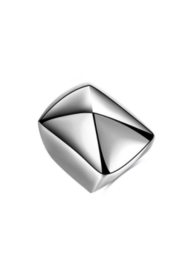 Personality Diamond Shaped Titanium Men Ring