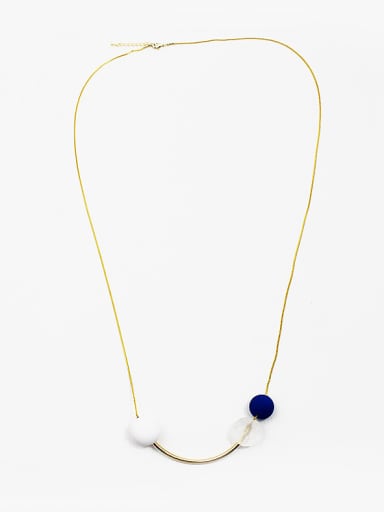 All-match 18K Gold Plated Eraser Beads Necklace