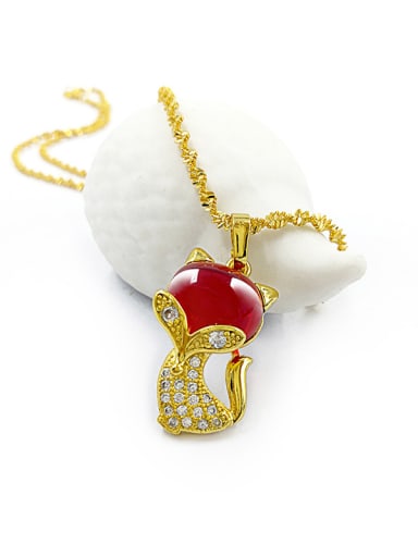 All-match Cat Shaped Carnelian Stone Necklace