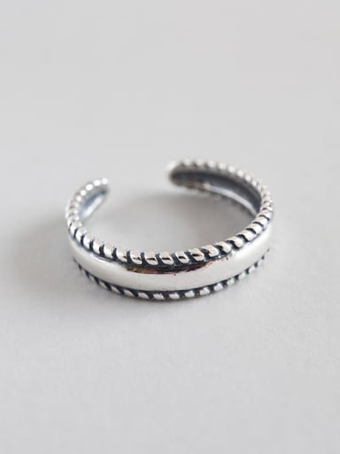 925 Sterling Silver With Antique Silver Plated Vintage Rings