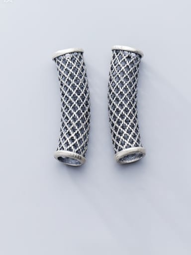 925 Sterling Silver With Antique Silver Plated Personality Geometric Wire Guards