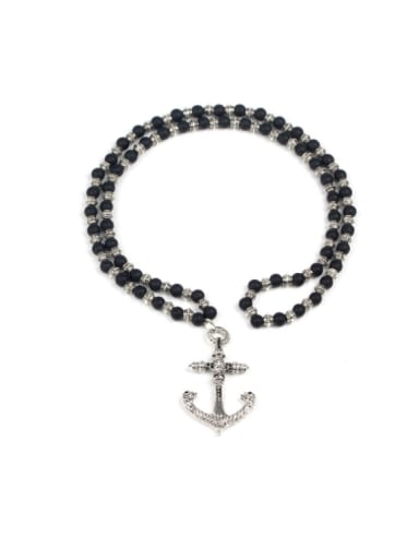 Skull Cross Anchor Metrosexual Personality Men Necklace