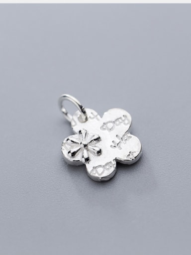 925 Sterling Silver With Silver Plated Cute Flower Charms