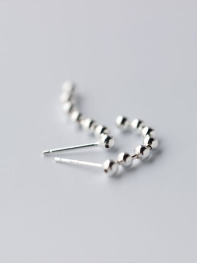 Elegant Geometric Shaped S925 Silver Drop Earrings