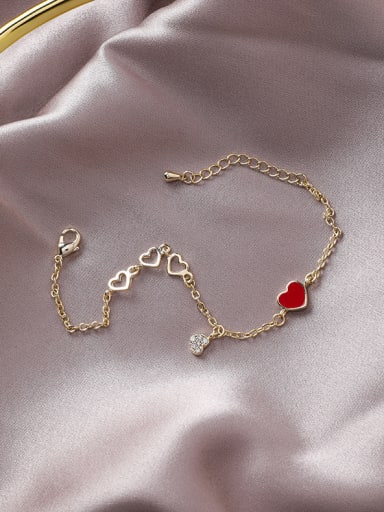 Alloy With Gold Plated Fashion Heart Bracelets