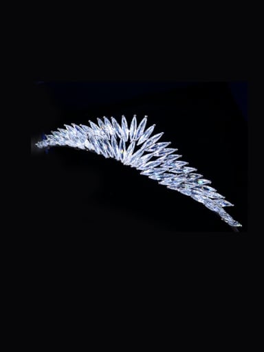 Sparking Micro Pave Zircons White Gold Plated Hair Accessories