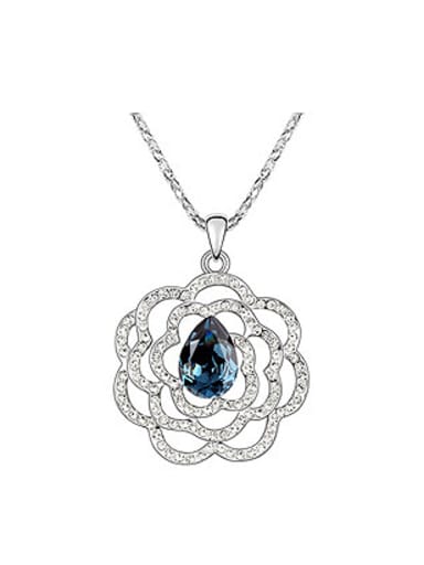 Fashion austrian Crystals Flower Alloy Necklace