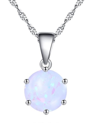 Simple Cubic Opal stone Copper Necklace
