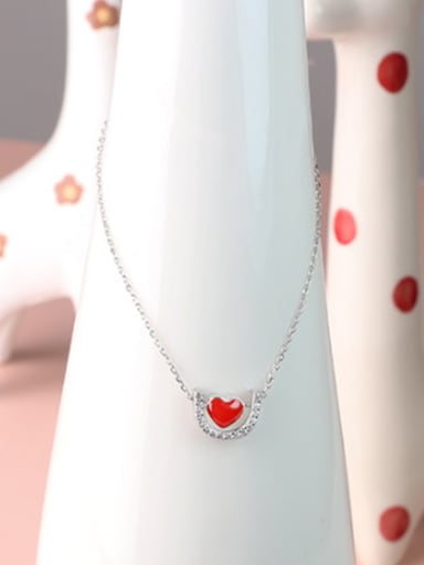 Little Heart shaped Silver Necklace