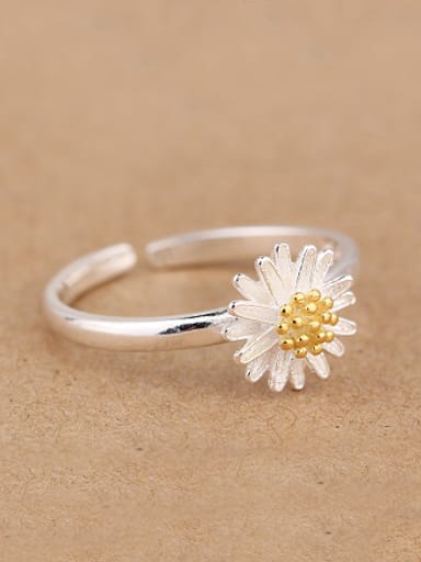 Fashion Daisy Flower Opening Midi Ring