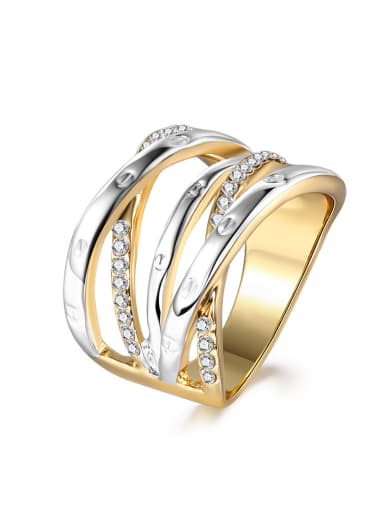 High-grade 18K Gold Plated Geometric Ring
