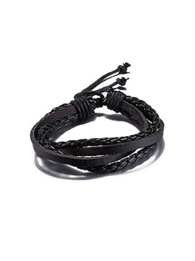 Retro style Artificial Leather Ropes Bracelet