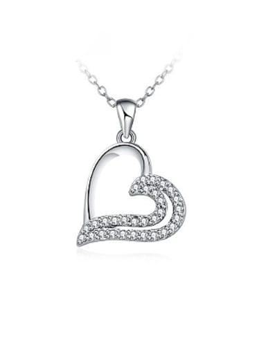 Beautiful Heart Shaped Rhinestones Necklace