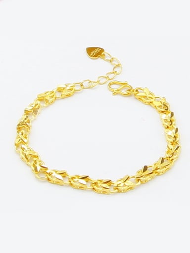 High Quality 24K Gold Plated Heart Bracelet