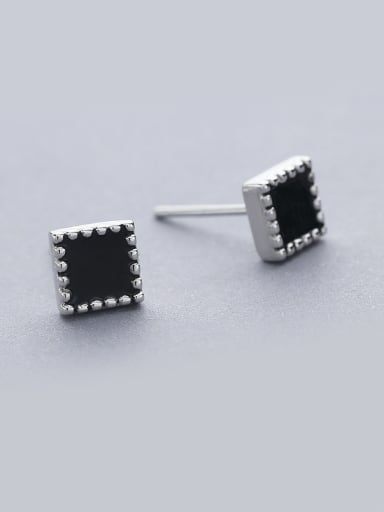 925 Silver Square Shaped stud Earring