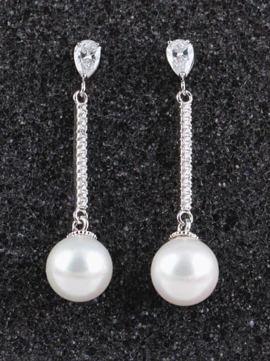 New Tassels Pearls And Zircon drop earring,