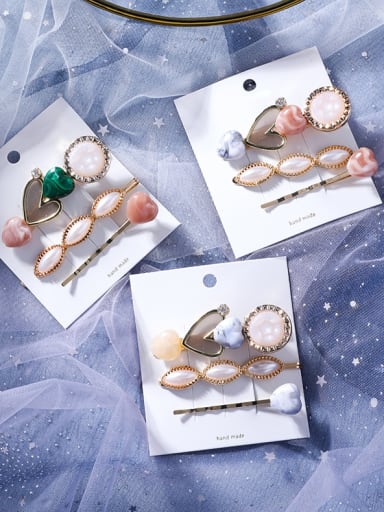 Alloy With Rose Gold Plated Fashion Heart Barrettes & Clips