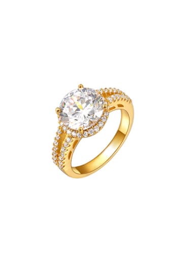 Luxury 18K Gold Plated AAA Zircon Ring