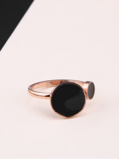 Simple Style Black Glue Ring