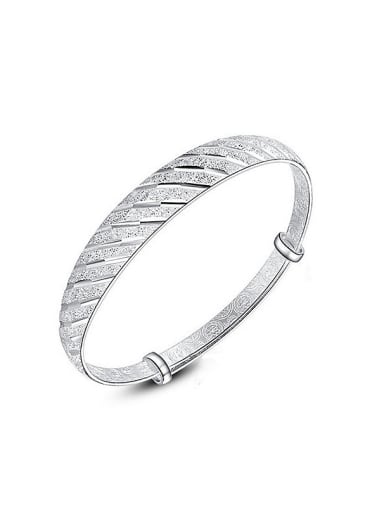 Simple Silver Plated Copper Bangle