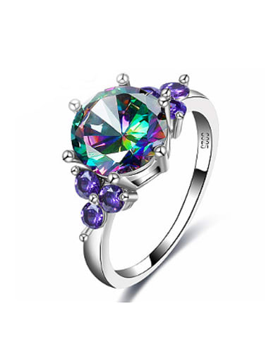Exquisite Multi-color Glass Beads Women Ring