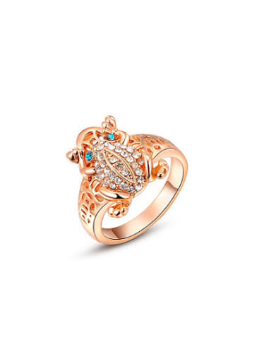 Exquisite Frog Shaped Austria Crystal Ring