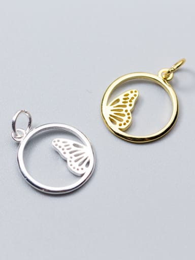 925 Sterling Silver With 18k Gold Plated Fashion Butterfly Charms