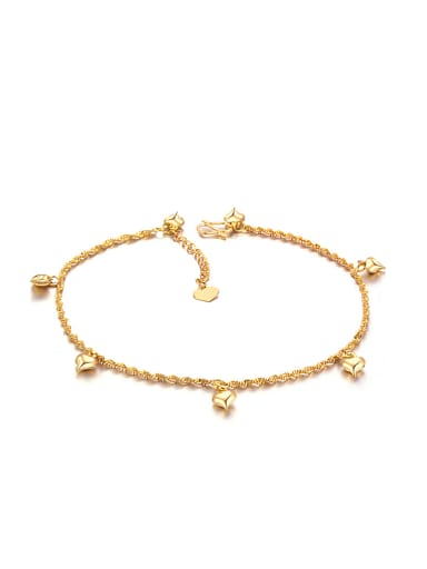 Simple Tiny Heart shapes Gold Plated Anklet