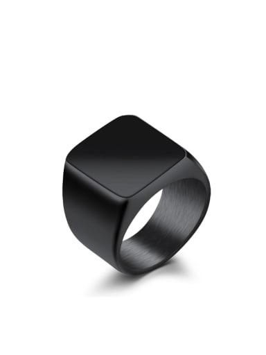 Simple Exaggerated Smooth Titanium Ring