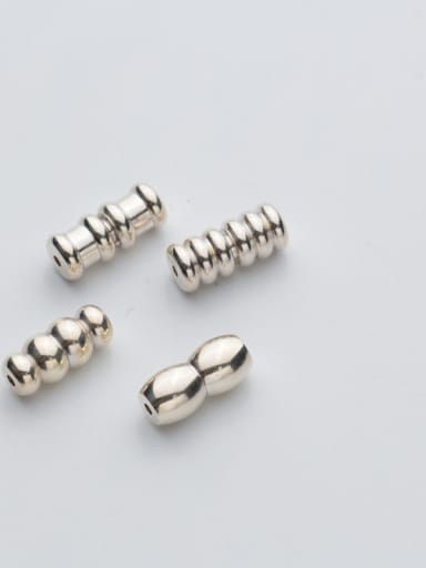 925 Sterling Silver With Silver Plated Twisted screw Snap Settings