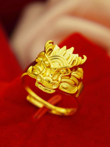 Exquisite Gold Plated Dragon Shaped Ring