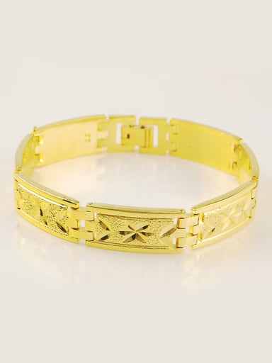 Unisex 24K Gold Plated Geometric Shaped Bracelet