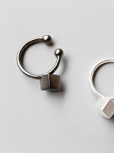 Sterling silver geometry simple Earless ear clip
