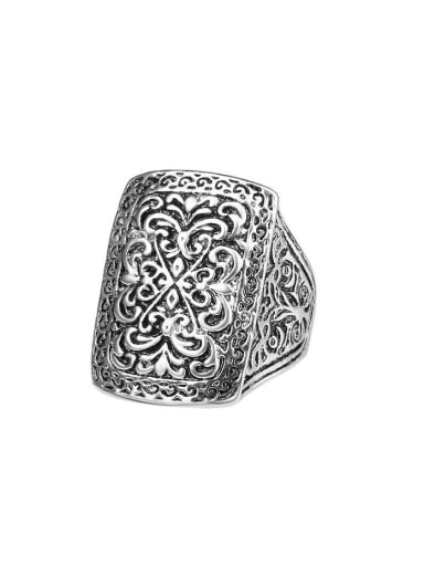 Retro style Exaggerated Etched Alloy Ring