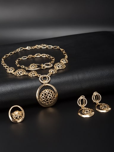 Gold Plated Statement  4 Pieces Set