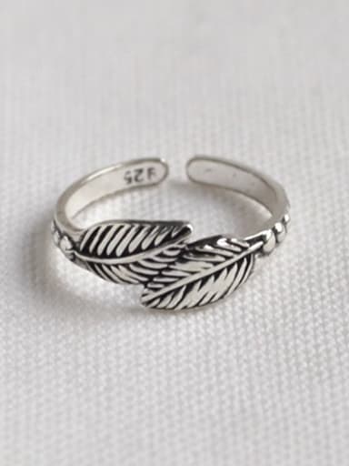 Custom Feather Band band ring with 925 silver
