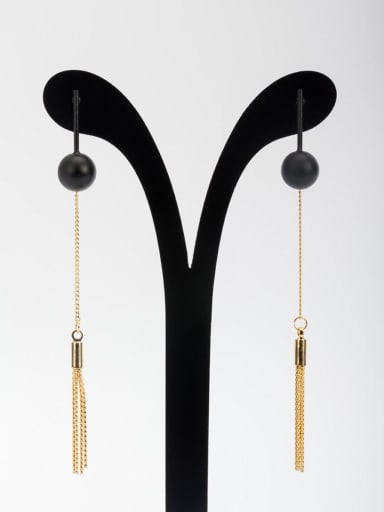 Long style with Gold Plated Beads Drop drop Earring