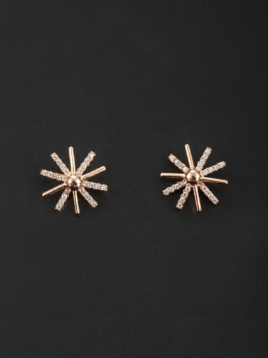 The new Rose Plated  Studs stud Earring with Rose