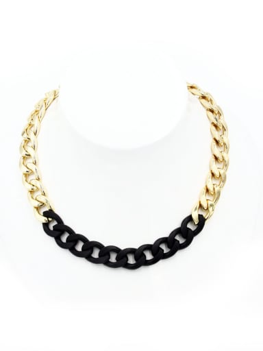 Black Choker with Gold Plated Copper
