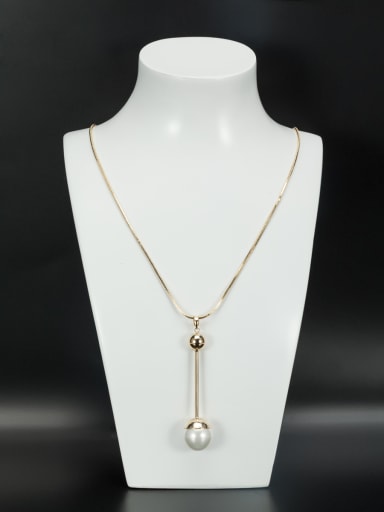 Gold Plated chain White Pearl Beautiful Necklace