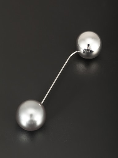 Blacksmith Made Platinum Plated Beads Round Lapel Pins & Brooche