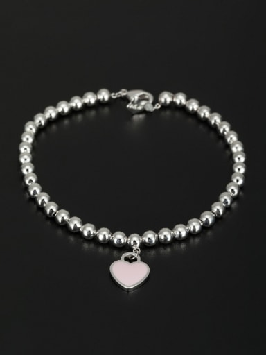 Fashion Platinum Plated Heart Bracelet