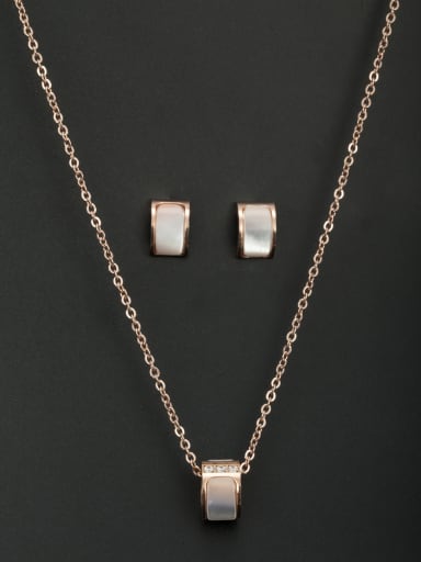 A Stainless steel Stylish Rhinestone 2 Pieces Set Of