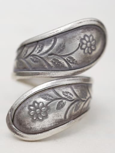 Silver Flower Silver Beautiful Band band ring