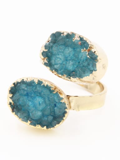 The new  Gold Plated Aquamarine Round Ring with