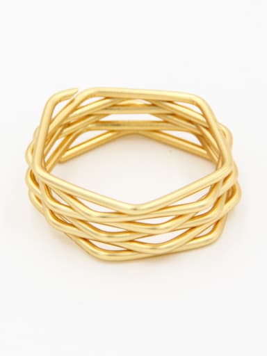 color Gold Plated Geometric  Stacking Ring