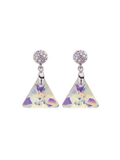 Triangle Drop drop Earring with Zinc Alloy austrian Crystals